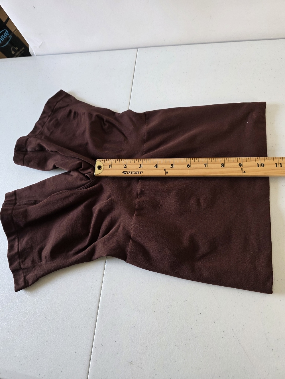Yitty Ultra High Waist Booty Lift Shorts Size XL/XXL Chocolate Brown Open Gusset - Picture 11 of 14